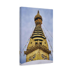 Stretched Matte Canvas - Nepal, Stupa with Buddha's Eyes (Variant 7)