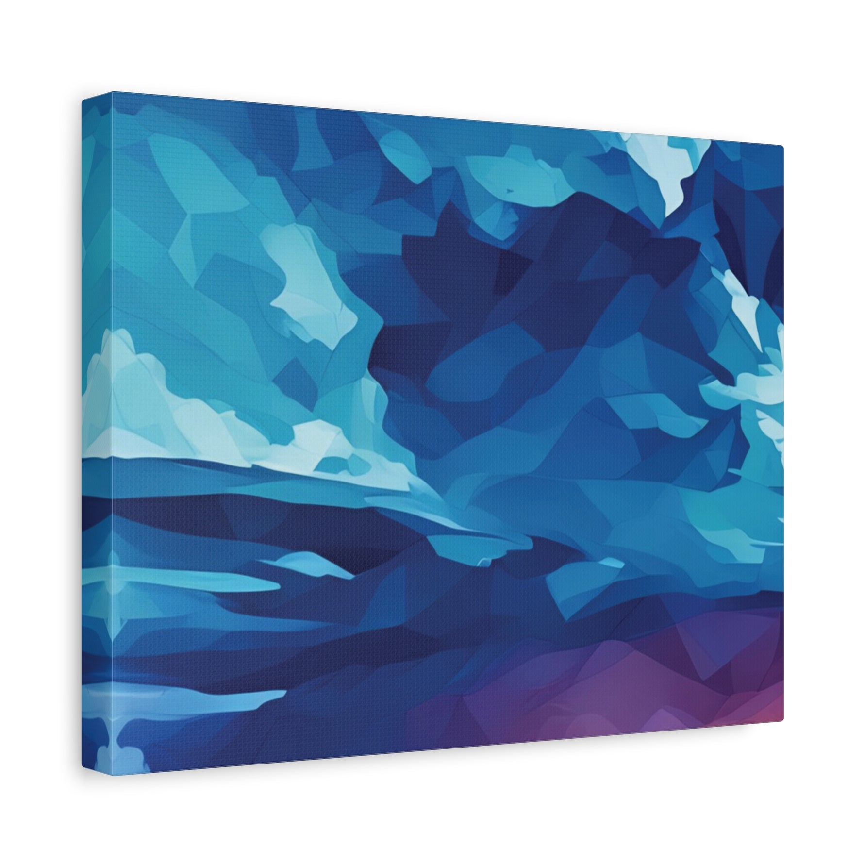 Stretched Matte Canvas - Poly Art - Sunset Sky (Variant 2)