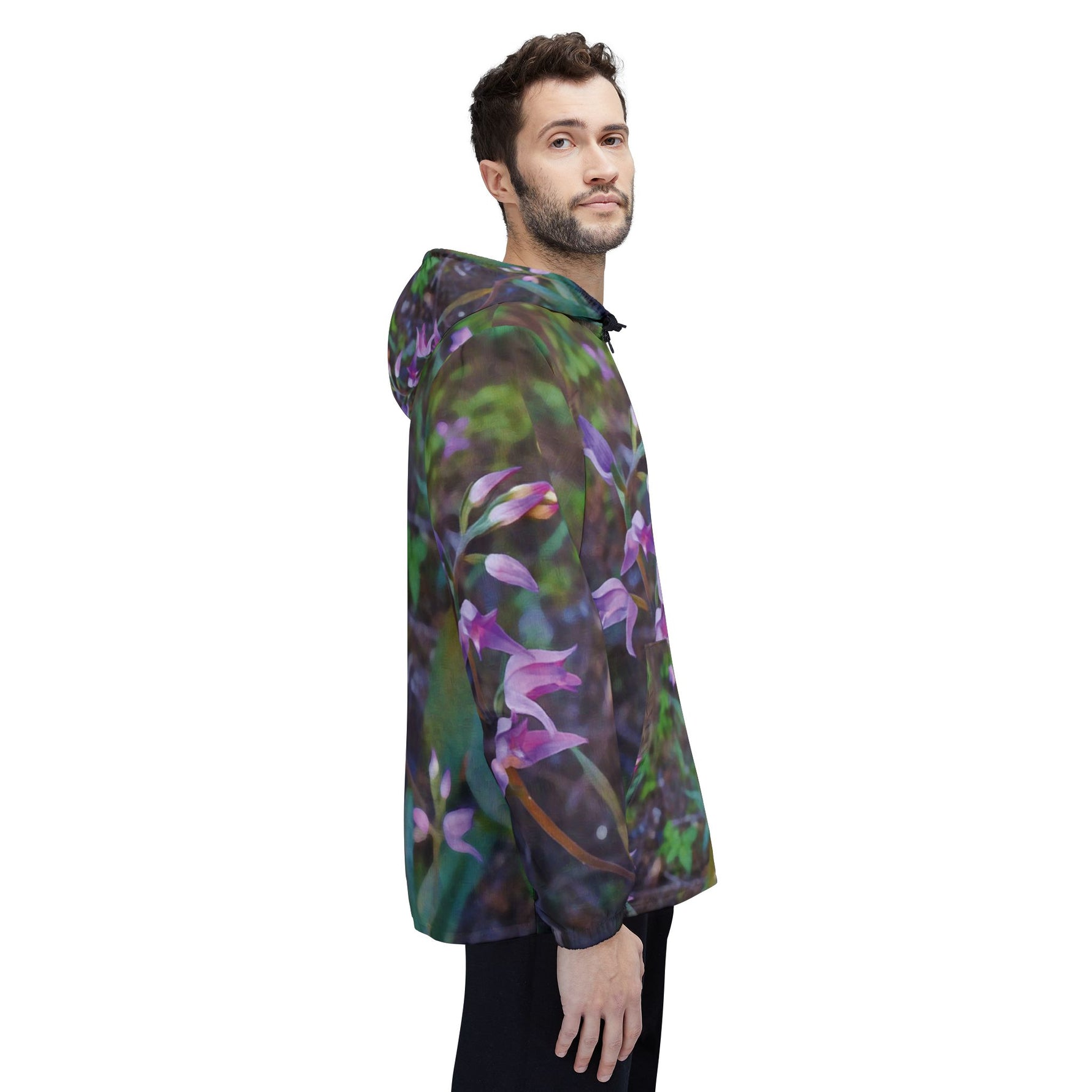 Windbreaker Jacket - Flower of Cephalanthera Rubra