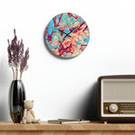 Acrylic Wall Clock - Poly Art - Apples' Tree Flower (Variant 3)