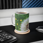 Ceramic White Cup 15oz - Flower of Dandelion