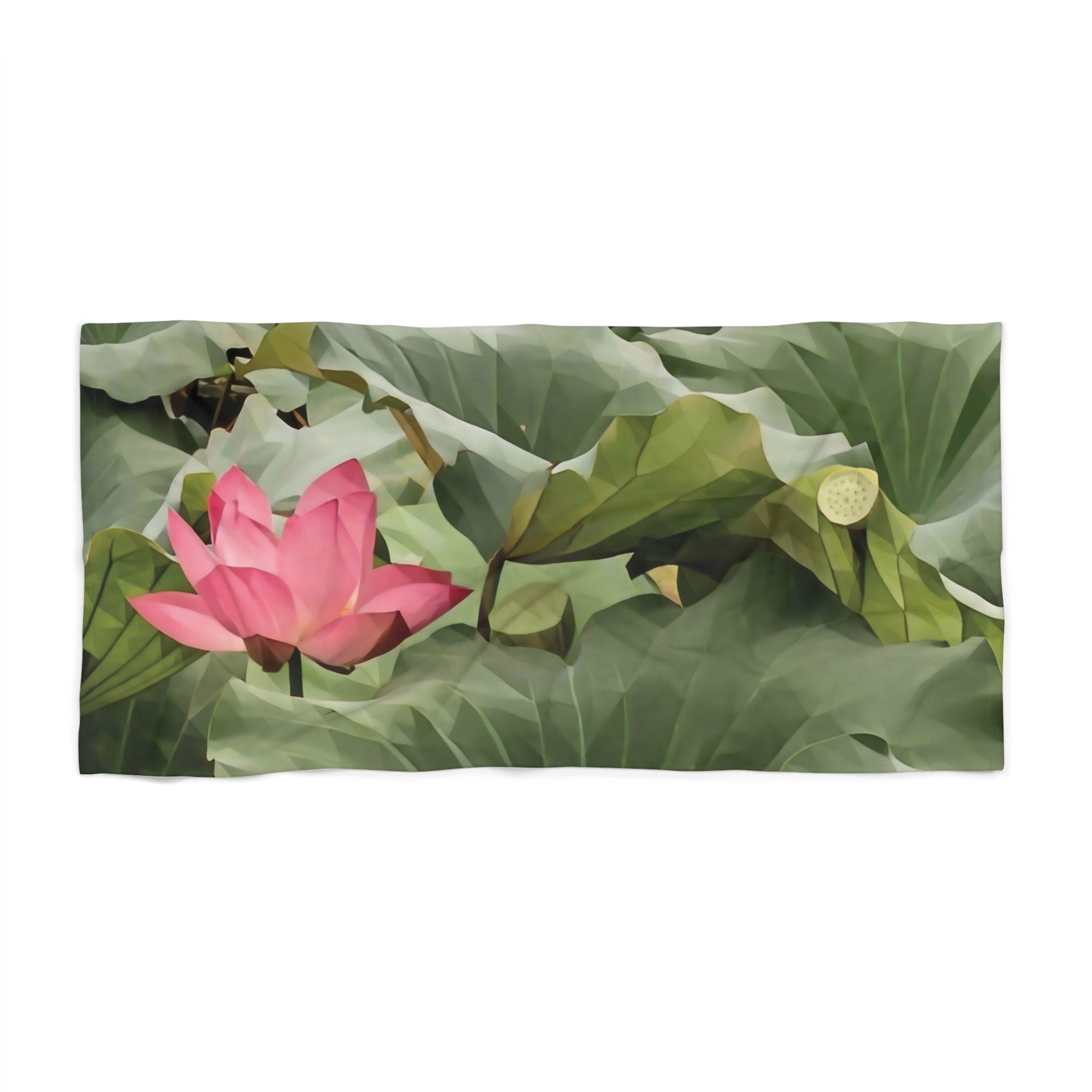 Beach Towel – Poly Art - Flower of Lotus (Variant 1)