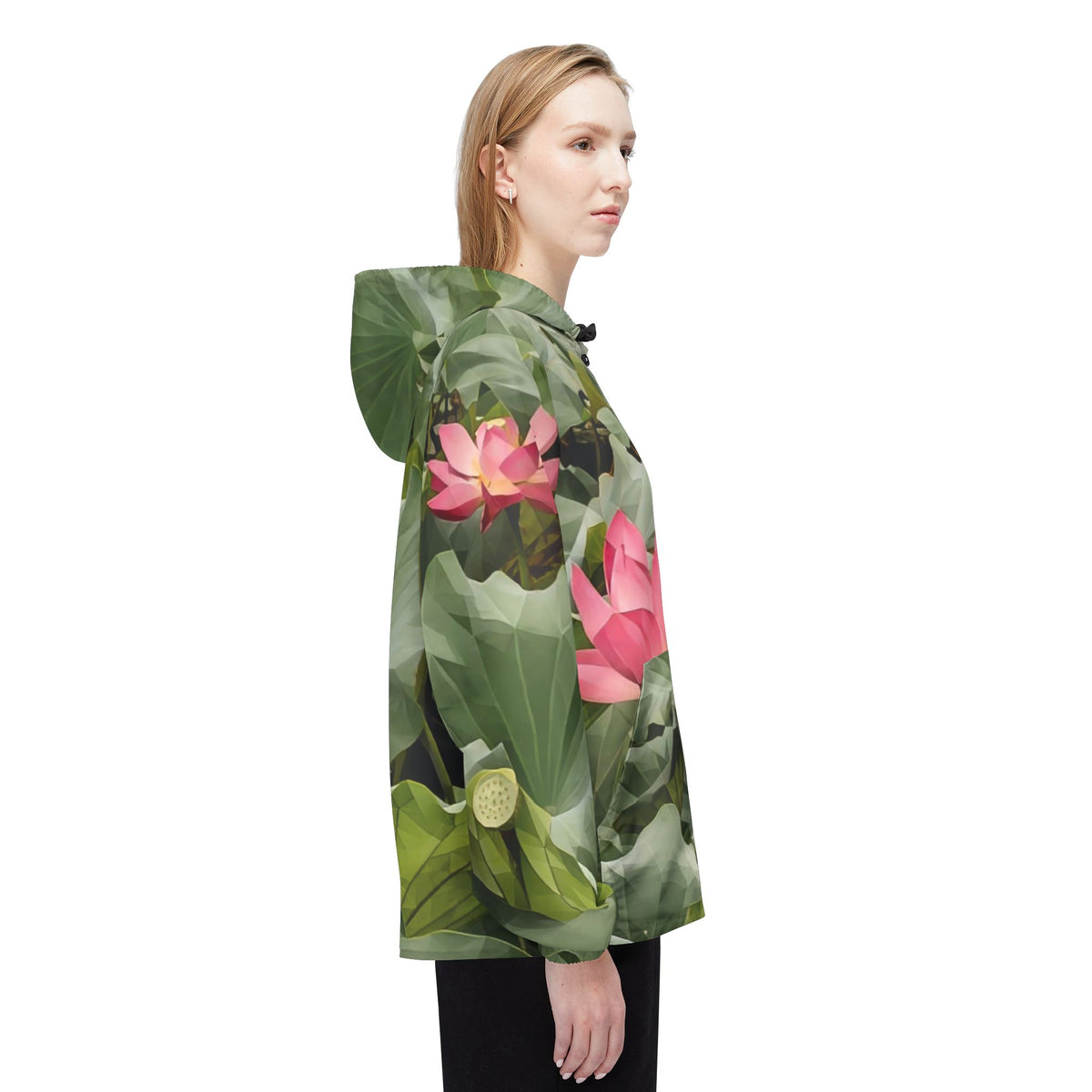 Windbreaker Jacket - Poly Art - Flower of Lotus