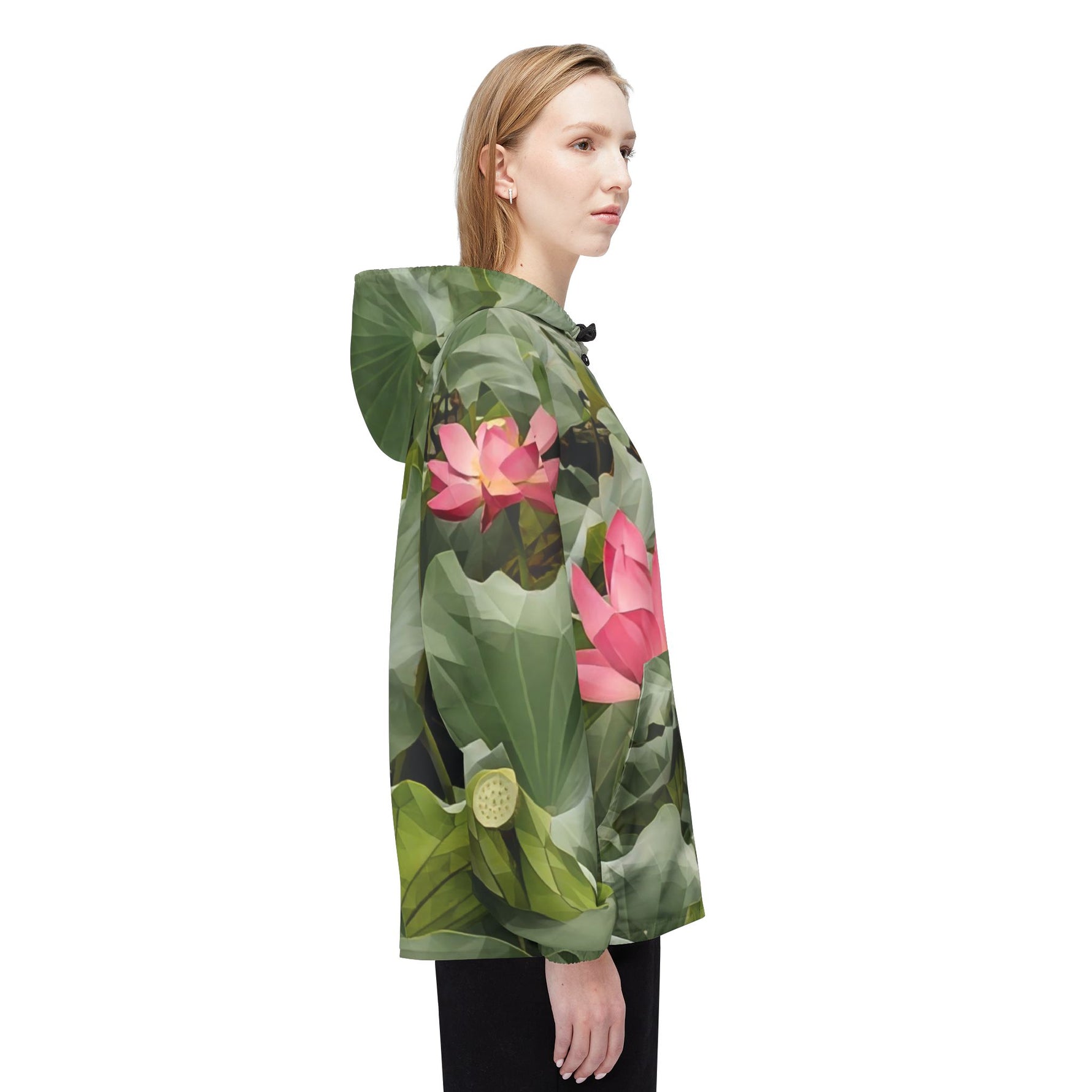 Windbreaker Jacket - Poly Art - Flower of Lotus