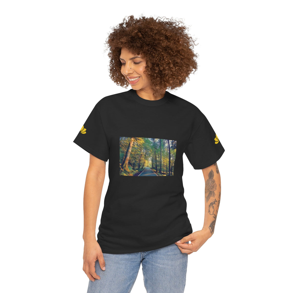 Unisex Heavy Cotton Tee - Poly Art - Forest (Variant 4)