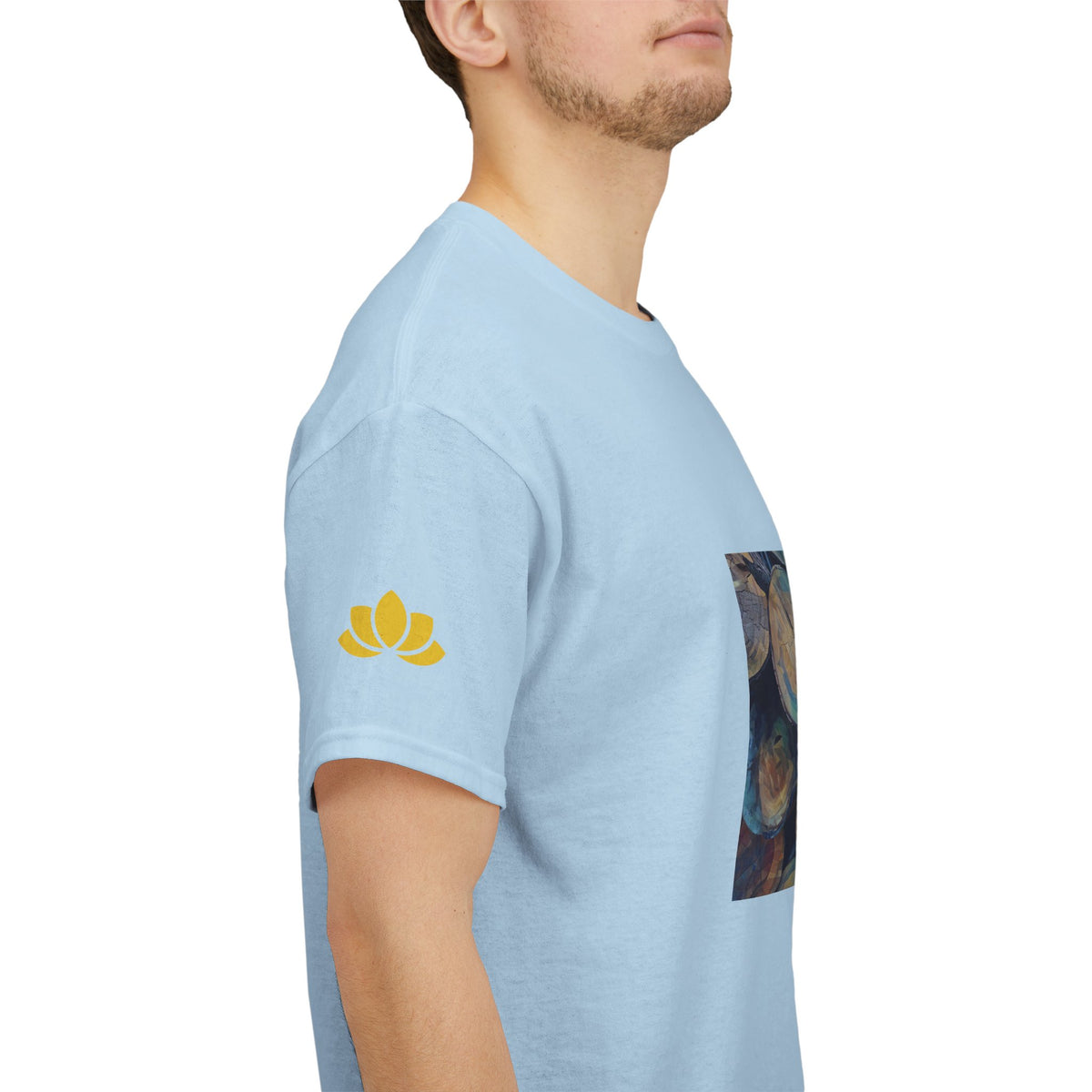 Unisex Heavy Cotton Tee - Poly Art - Wooden Trunks (Variant 3)