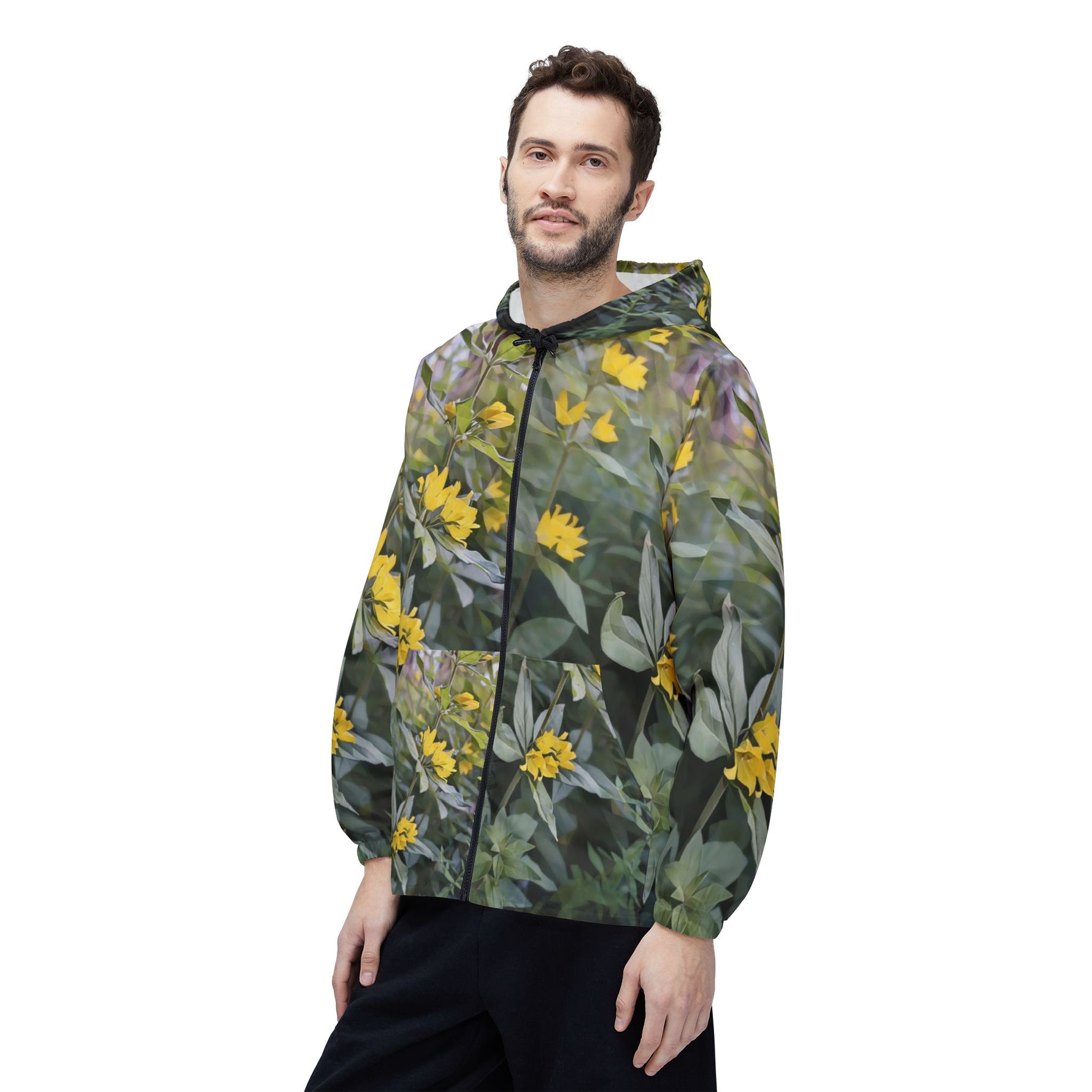Windbreaker Jacket - Poly Art - Flower of Lysimachia