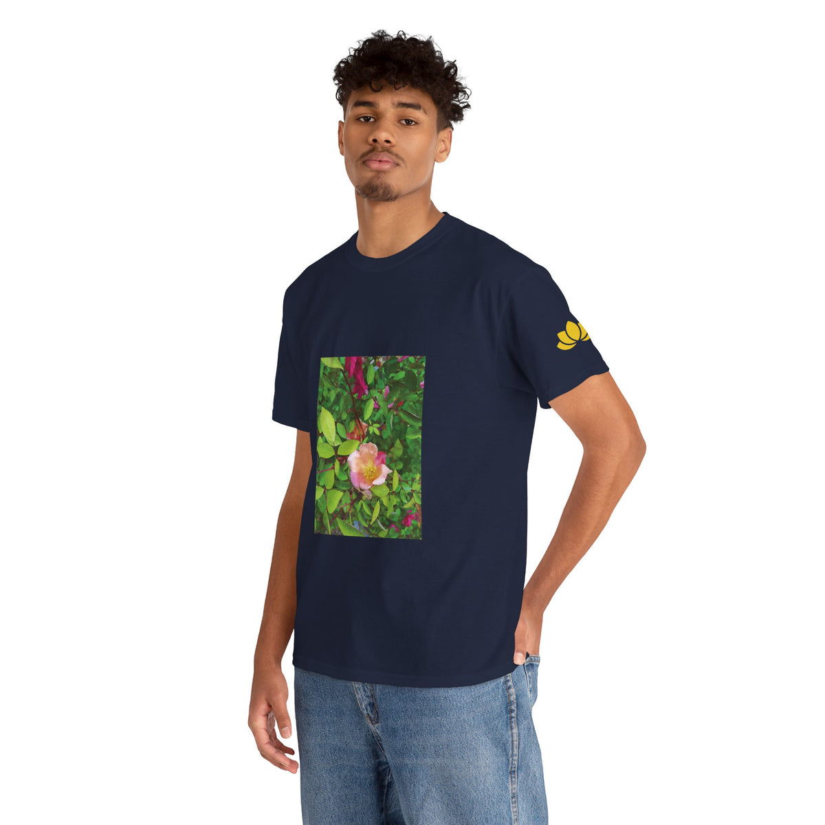 Unisex Heavy Cotton Tee - Flower of Rose