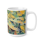 Ceramic White Cup 15oz - Poly Art - Flower of Daisies (Variant 2)