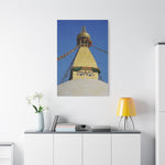 Stretched Matte Canvas - Nepal, Stupa with Buddha's Eyes (Variant 4)