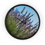 Wall Clock - Flower of Lavender with Bombus Insect (Variant 1)