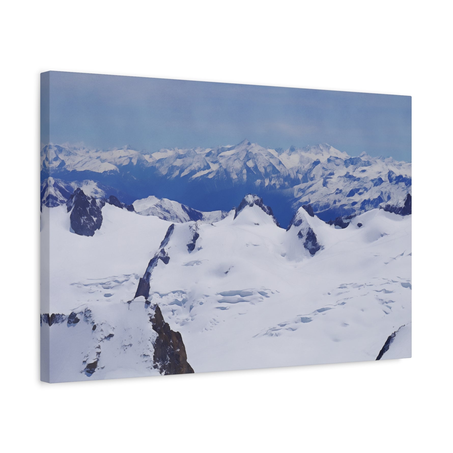Stretched Matte Canvas - View from Mont Blanc