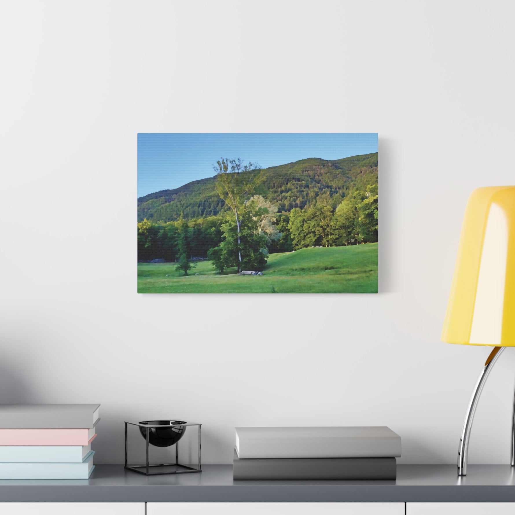 Stretched Matte Canvas - Tree in a lawn (Variant 3)