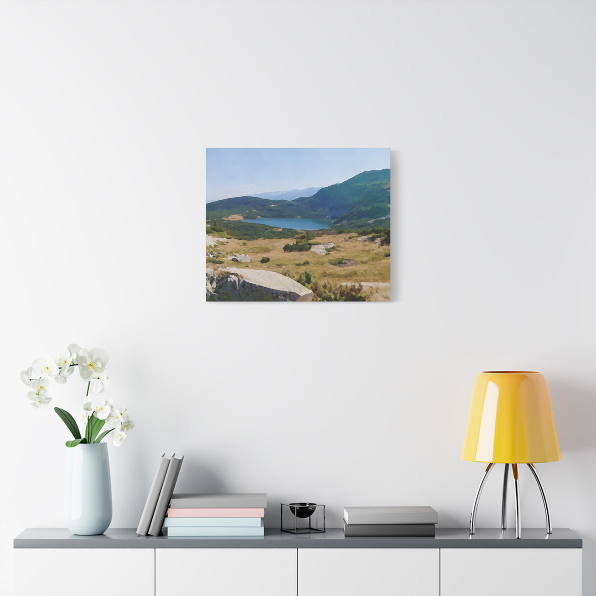 Stretched Matte Canvas - Rila Lakes (Variant 2)