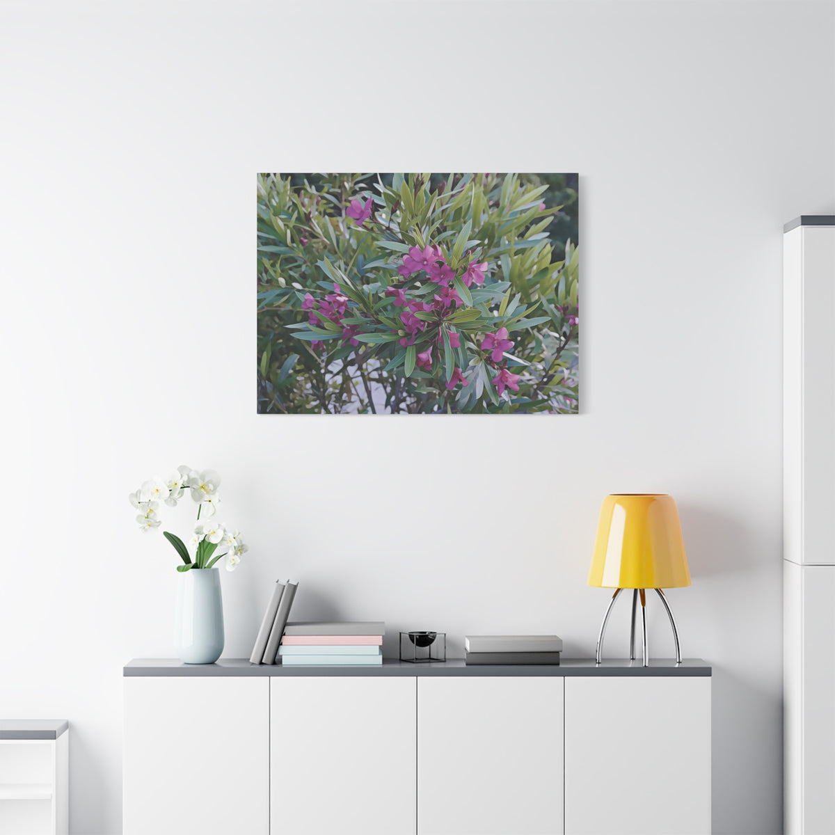 Stretched Matte Canvas - Flower of Oleander