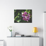 Stretched Matte Canvas - Flower of Ortensia/Hydrangea Macrophylla