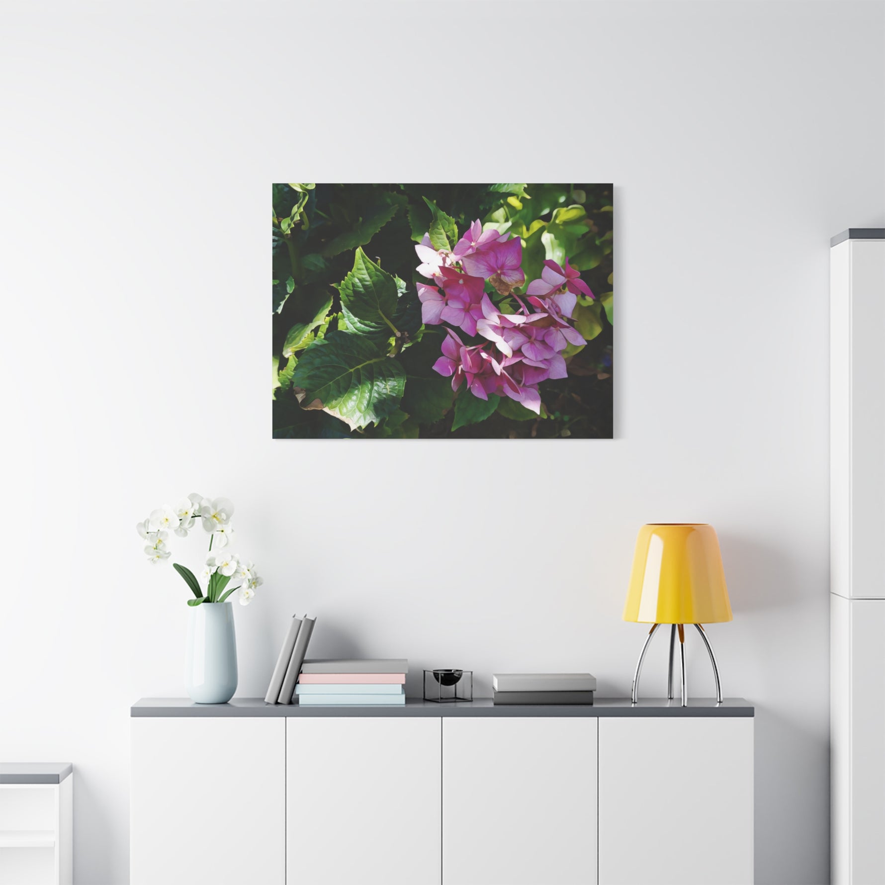 Stretched Matte Canvas - Flower of Ortensia/Hydrangea Macrophylla