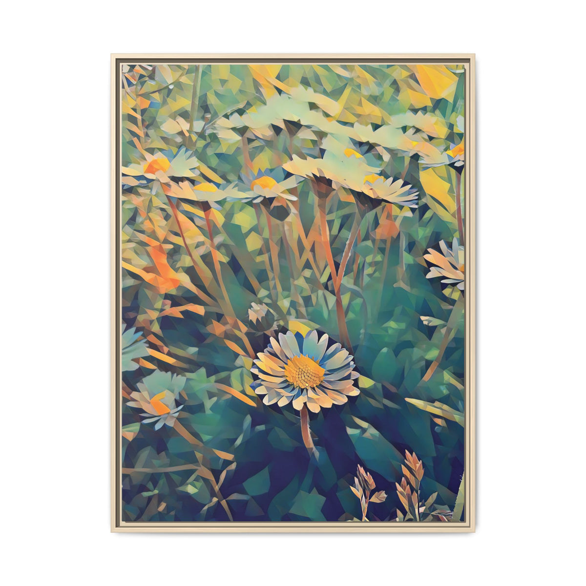 Daisy (Sunset) | Poly Art | Framed Canvas