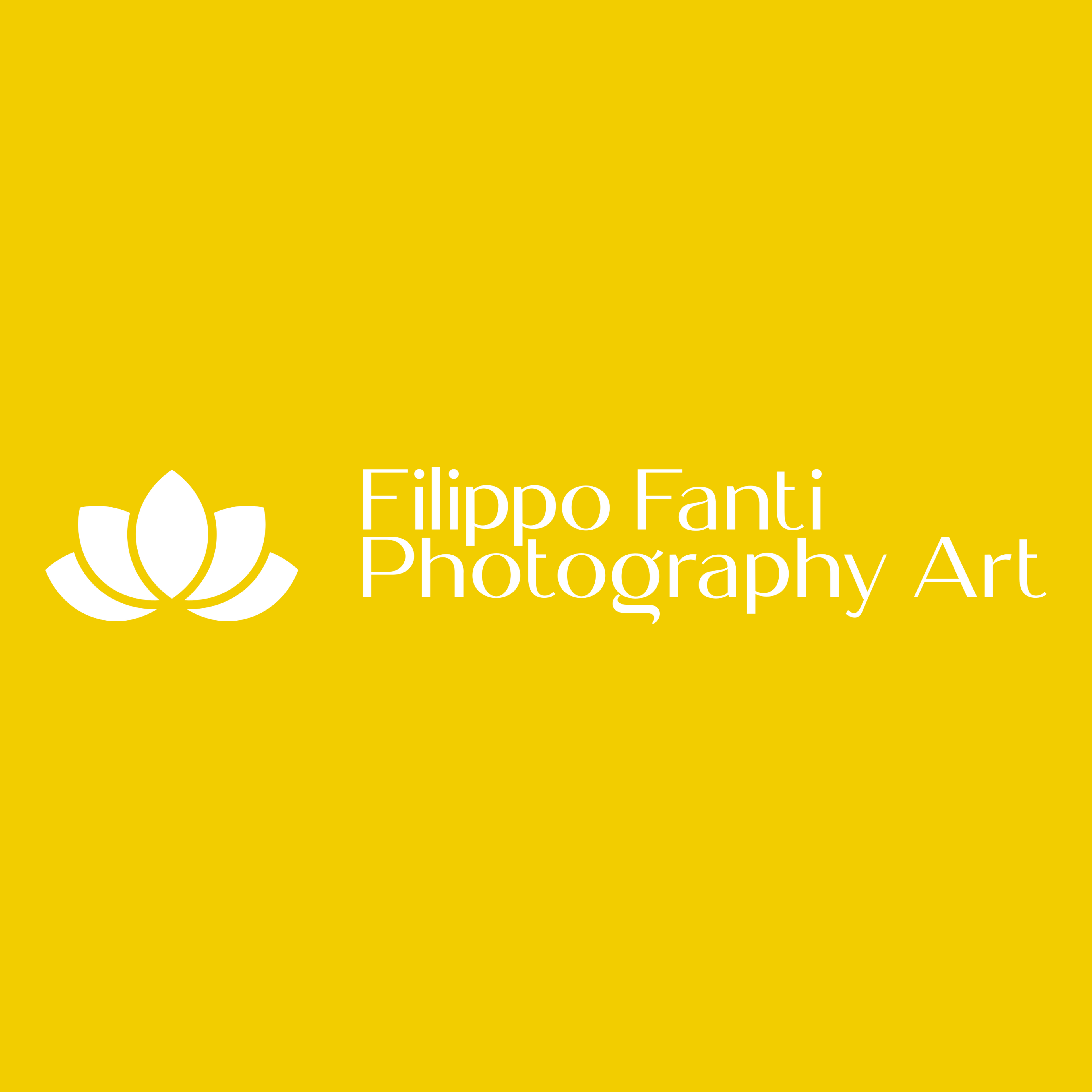 Logo of Filippo Fanti Photography Art with a lotus flower design