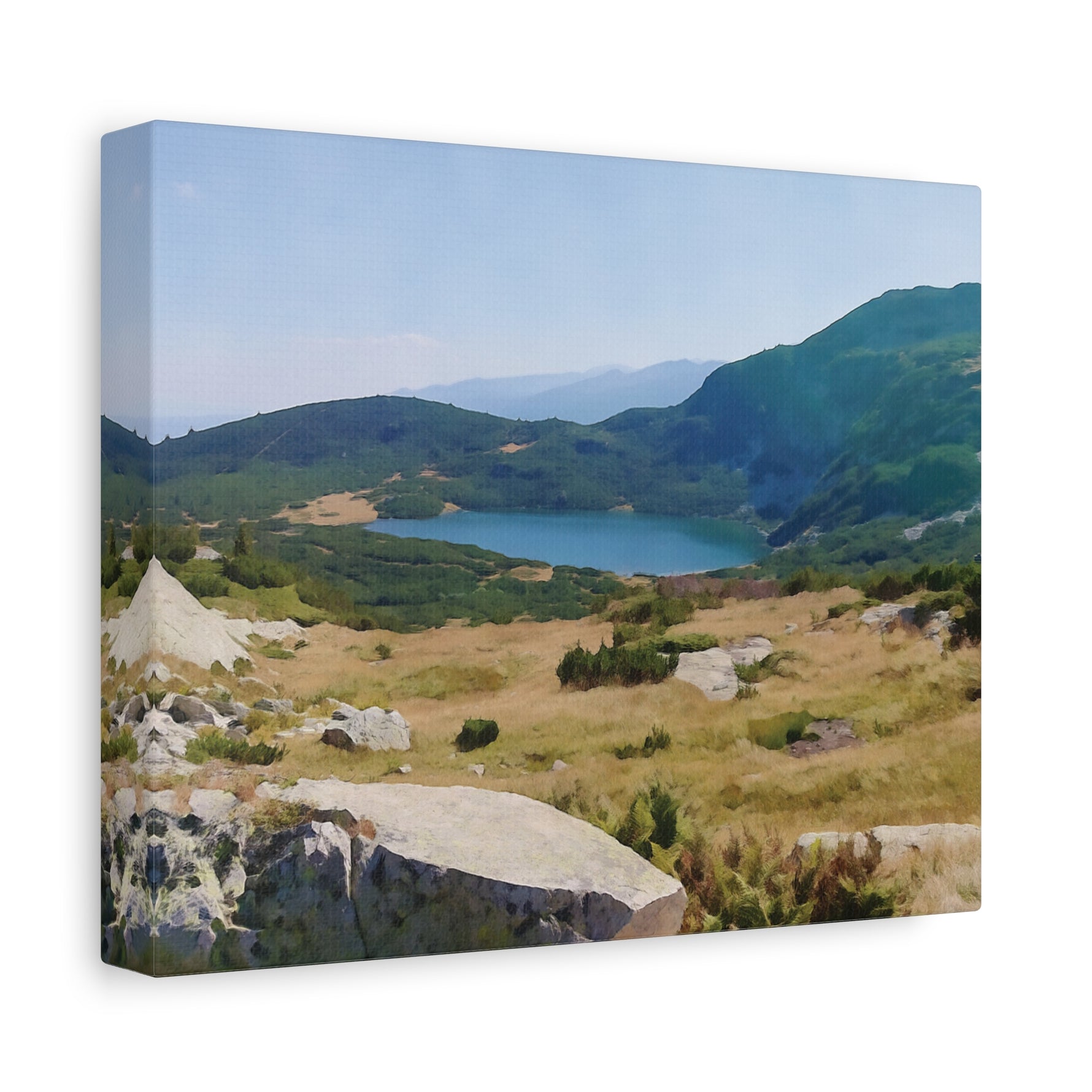 Stretched Matte Canvas - Rila Lakes (Variant 2)