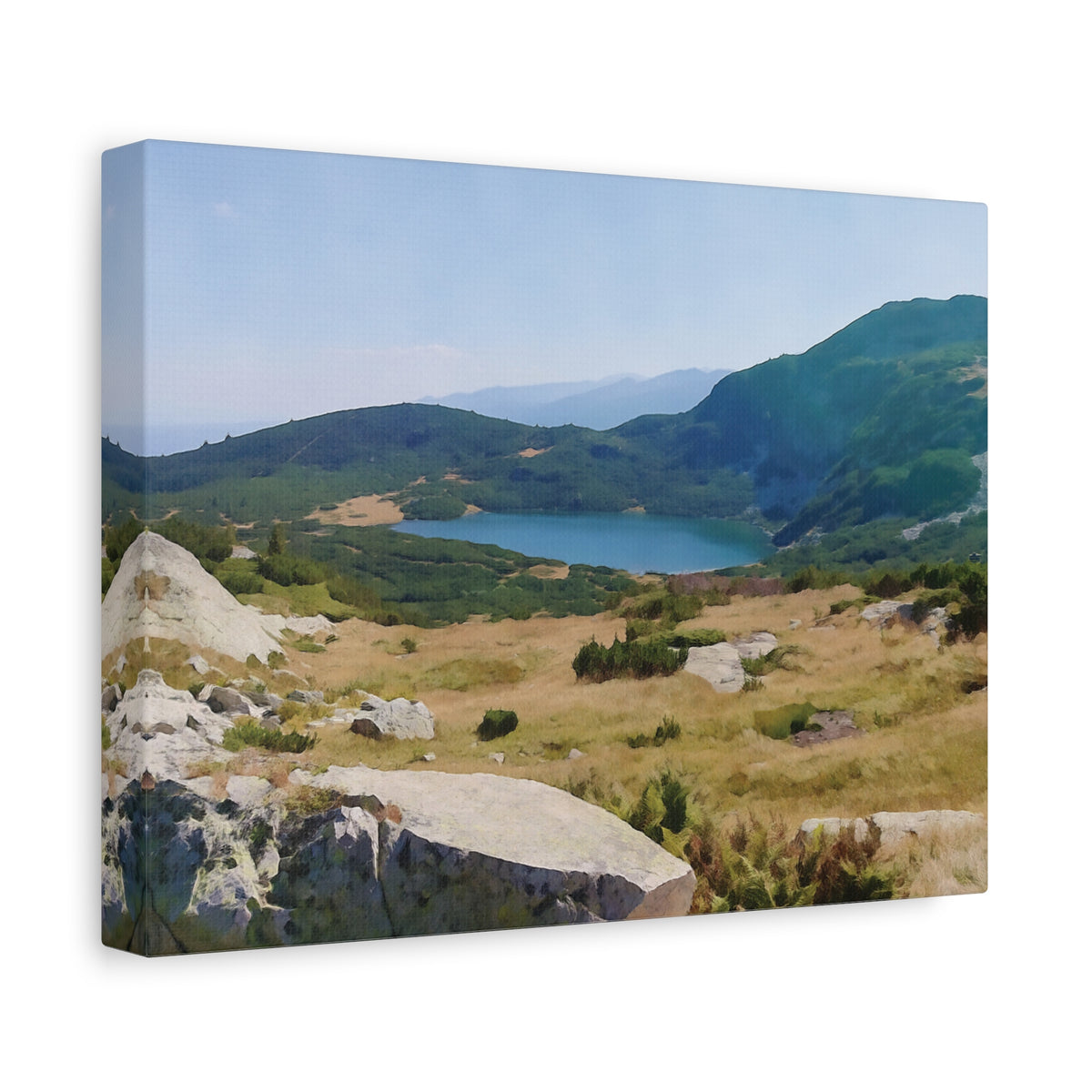 Stretched Matte Canvas - Rila Lakes (Variant 2)