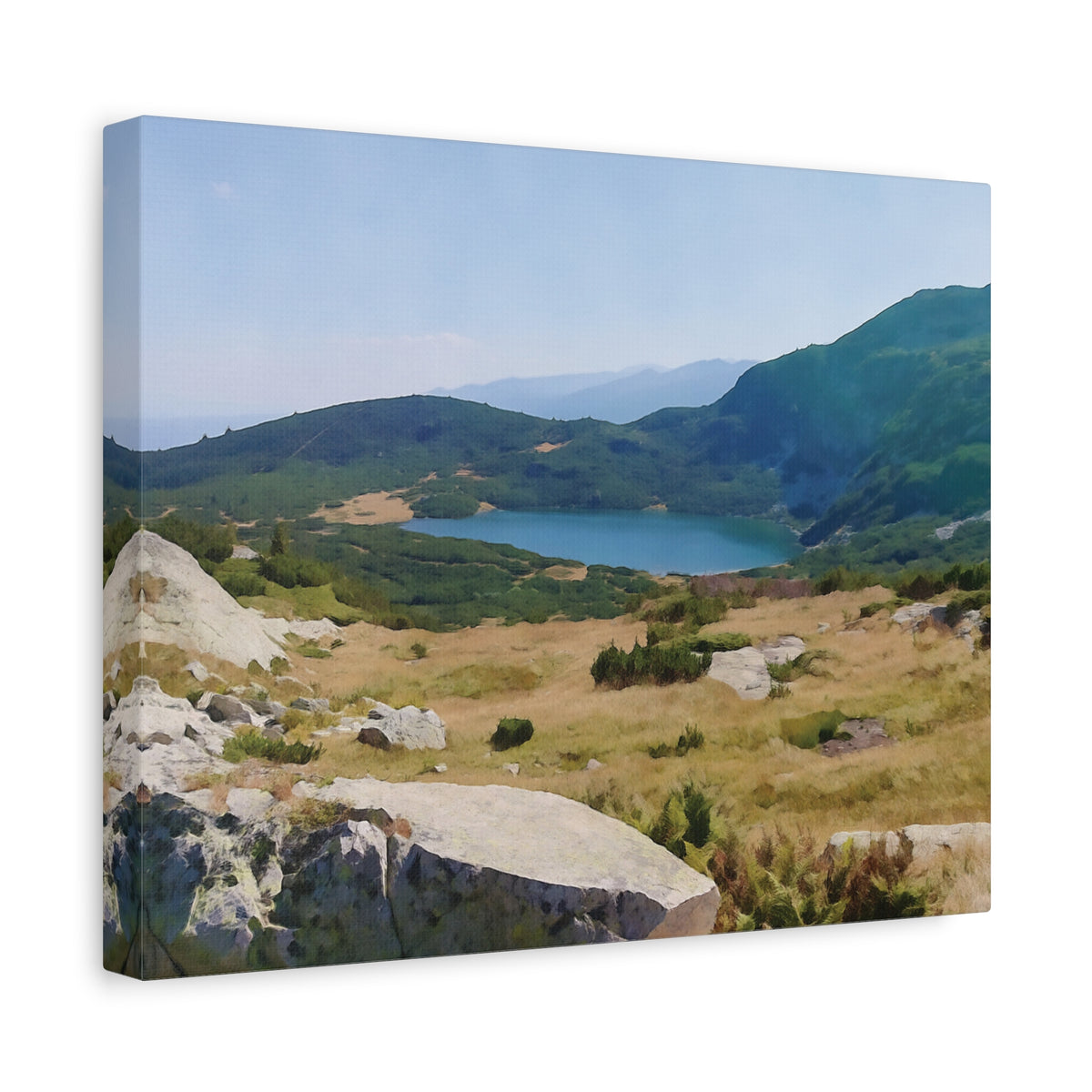 Stretched Matte Canvas - Rila Lakes (Variant 2)