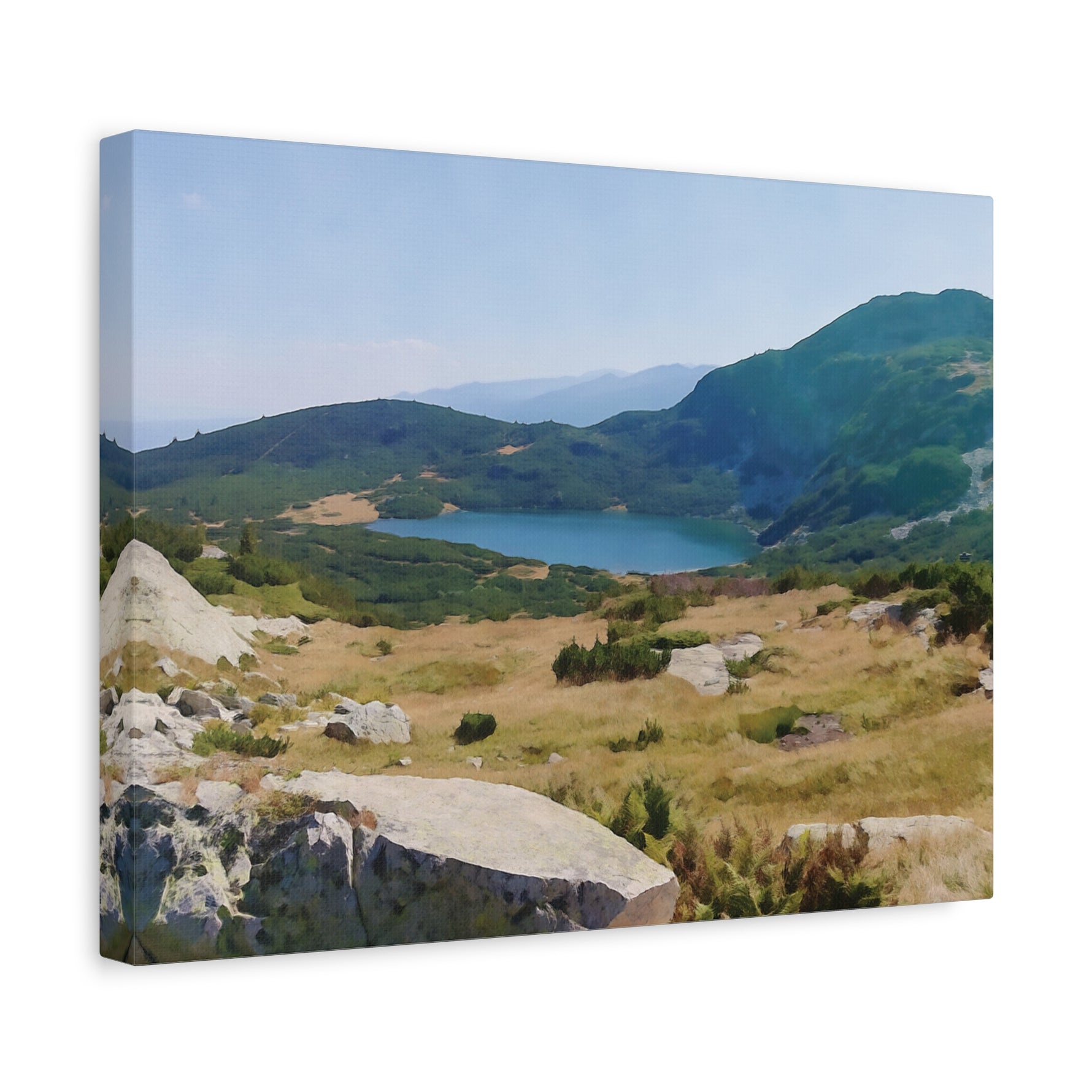 Stretched Matte Canvas - Rila Lakes (Variant 2)