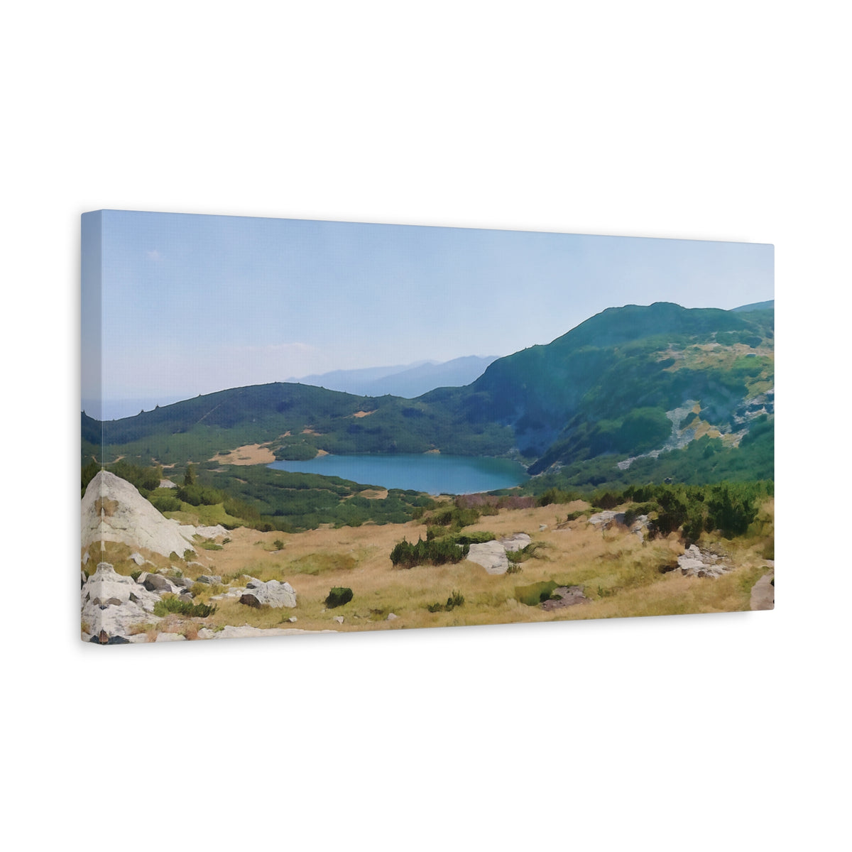 Stretched Matte Canvas - Rila Lakes (Variant 2)