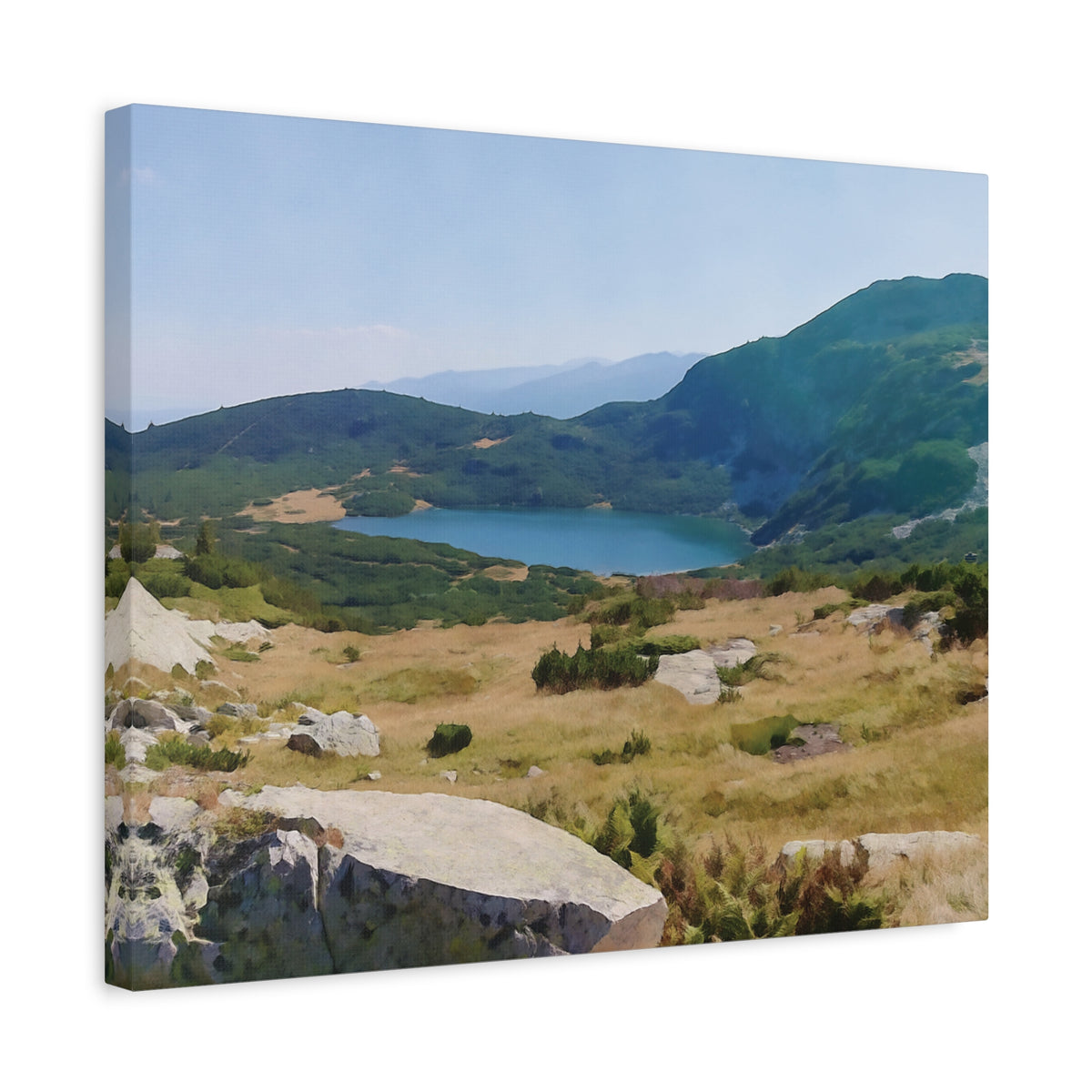 Stretched Matte Canvas - Rila Lakes (Variant 2)