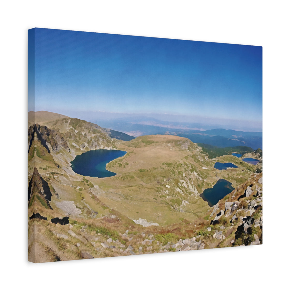 Stretched Matte Canvas - Rila Lakes (Variant 3)