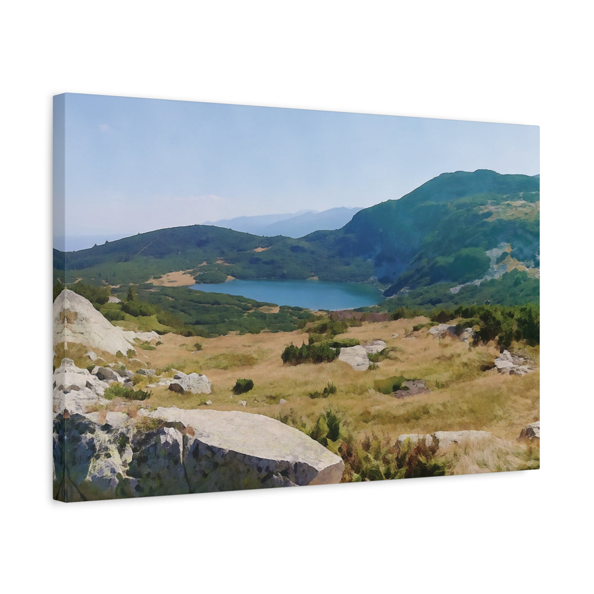 Stretched Matte Canvas - Rila Lakes (Variant 2)