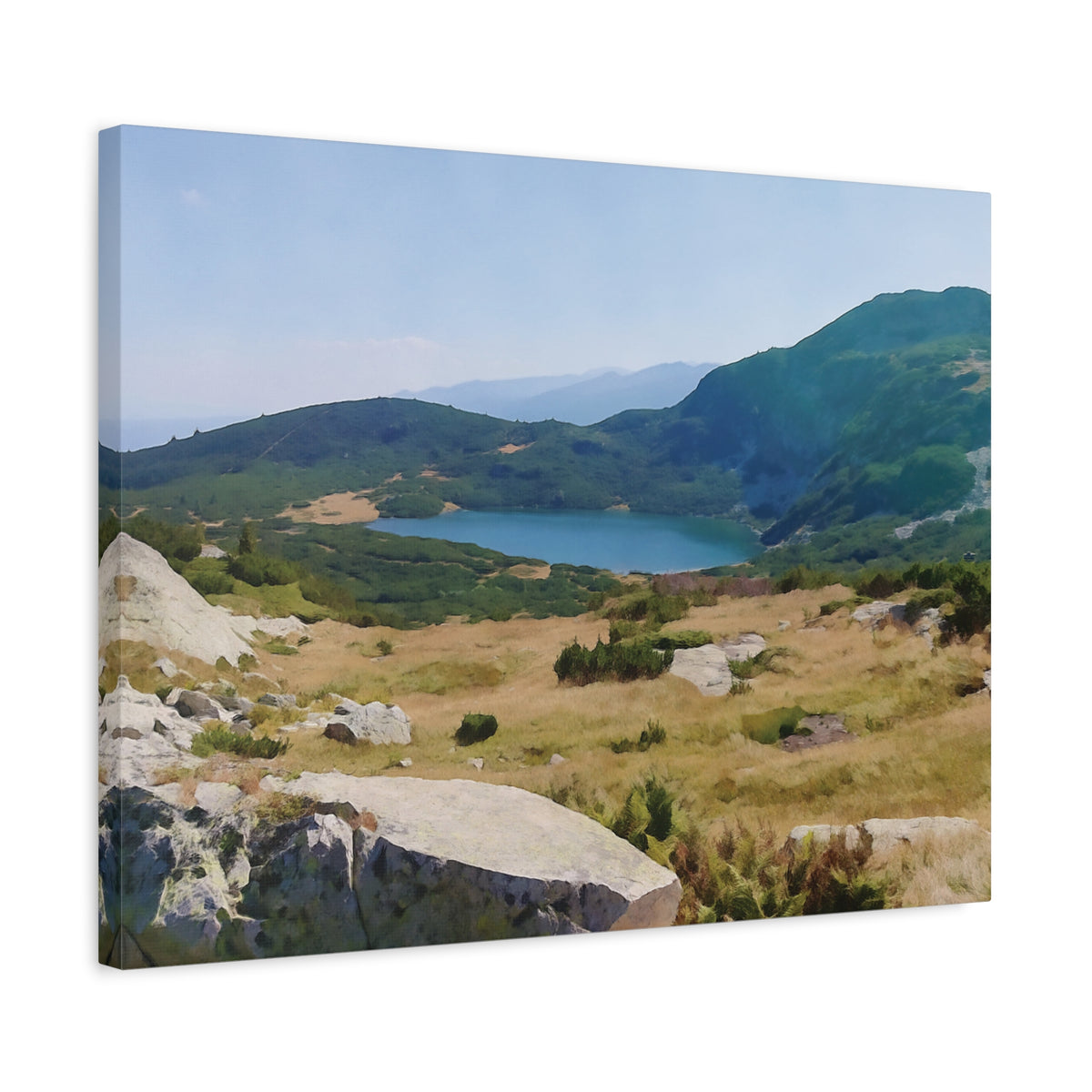 Stretched Matte Canvas - Rila Lakes (Variant 2)