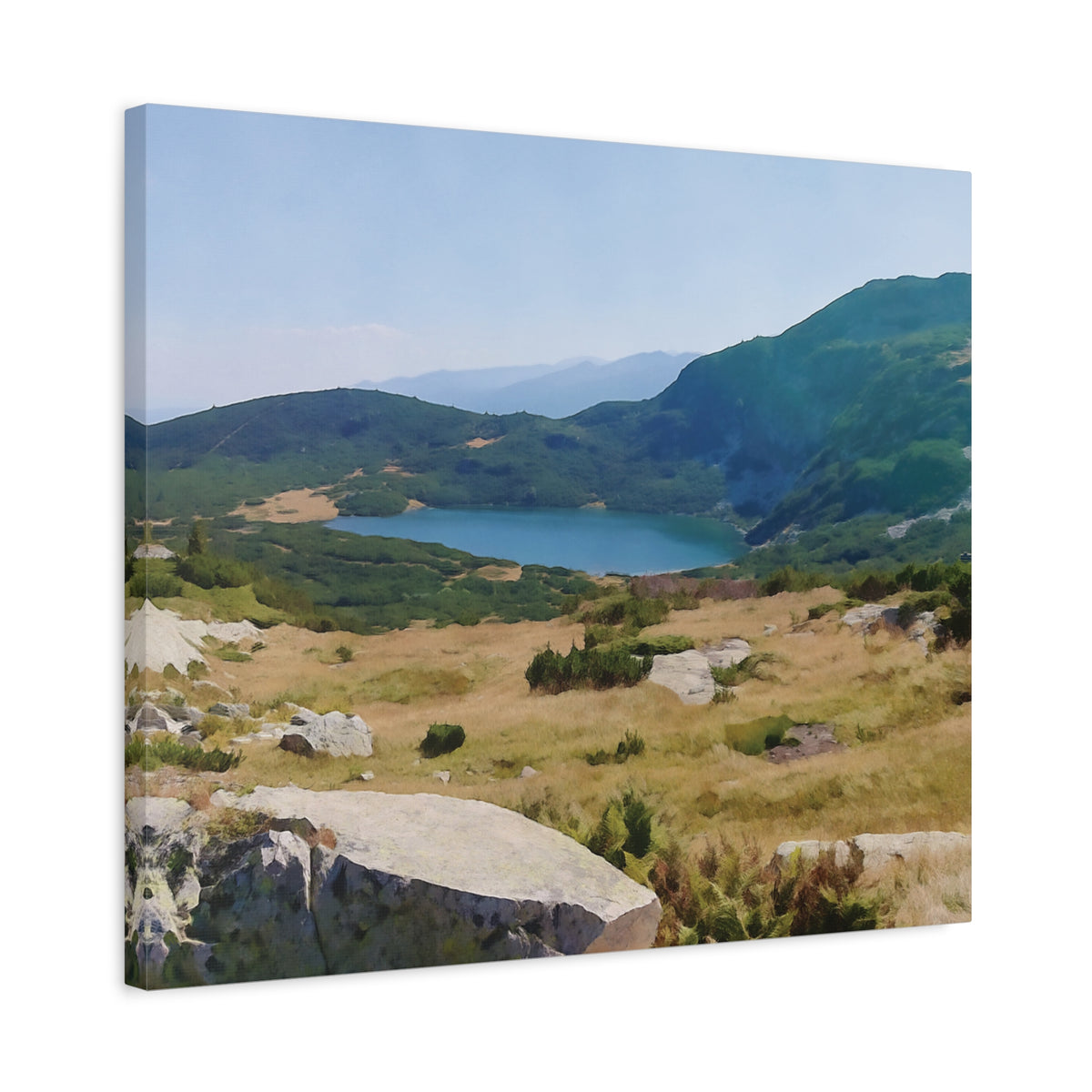 Stretched Matte Canvas - Rila Lakes (Variant 2)