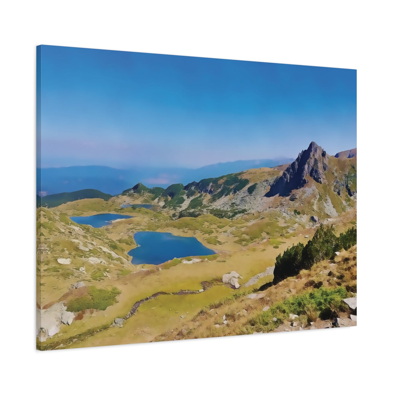 Stretched Matte Canvas - Rila Lakes (Variant 1)