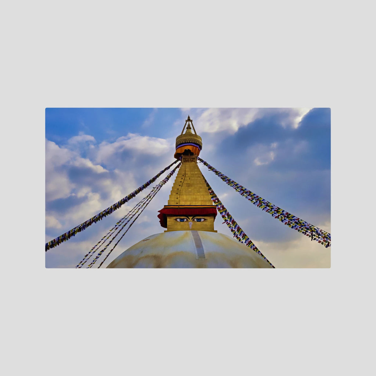 Nepal, Buddha Stupa, Ethereal Sky