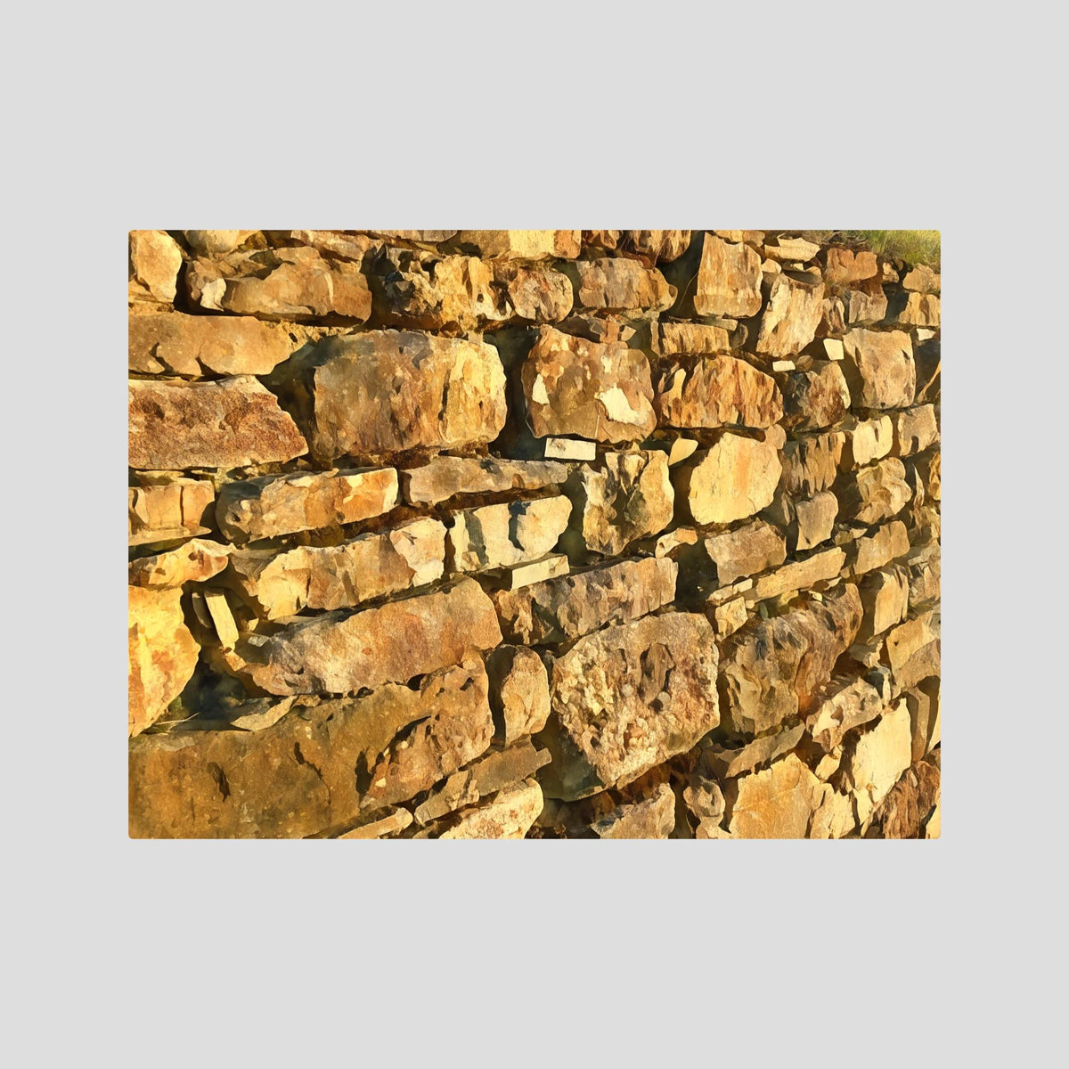 Stone Wall at Sunset
