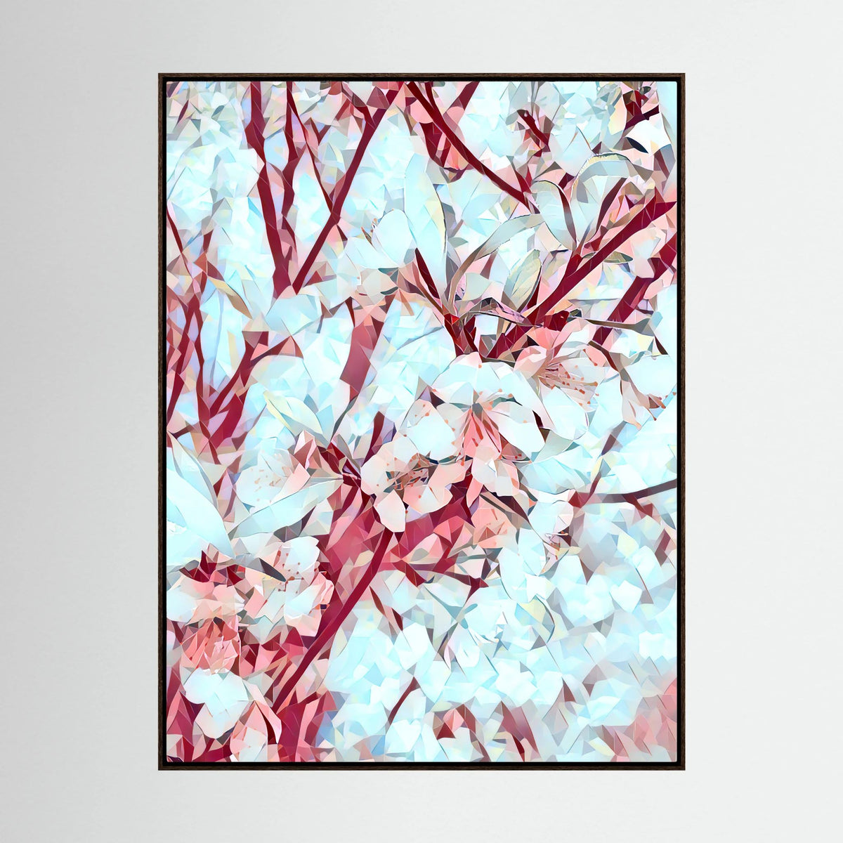Apple Blossoms, Glacial White | Poly Art
