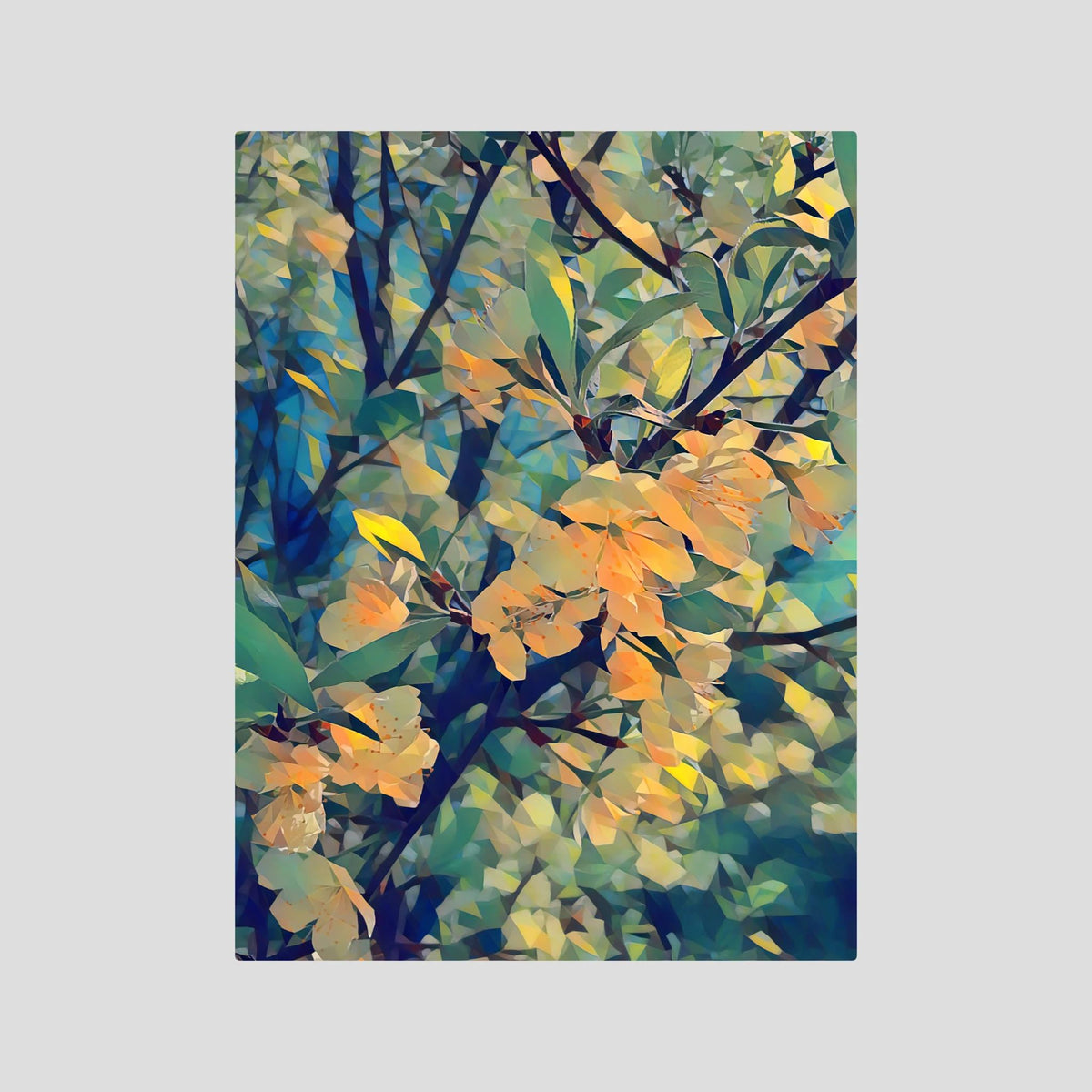 Apple Blossoms, Sunset Light | Poly Art