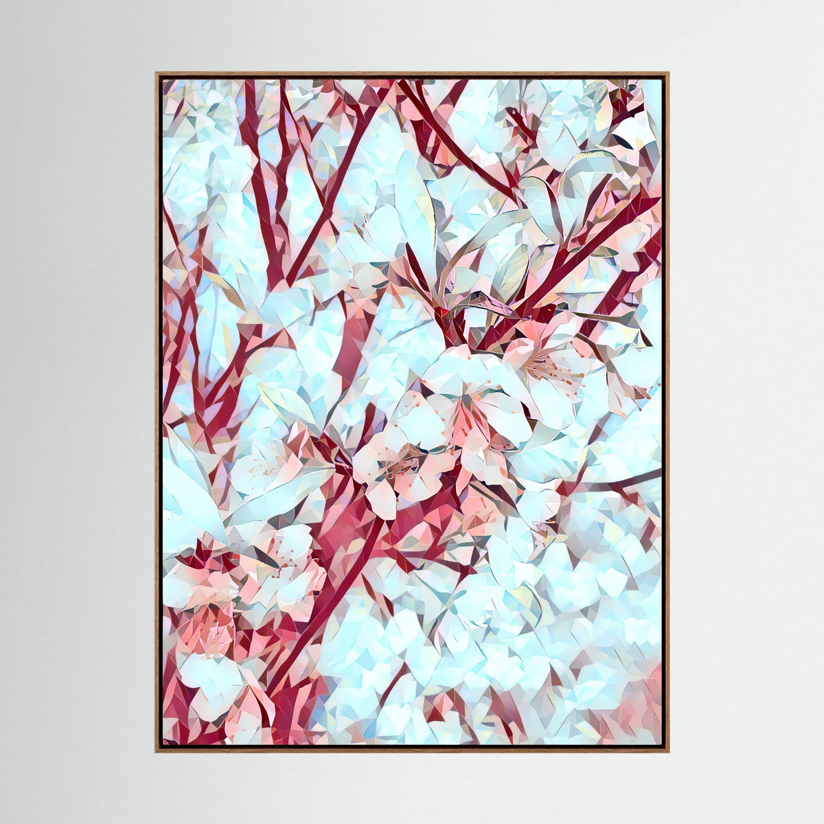 Apple Blossoms, Glacial White | Poly Art