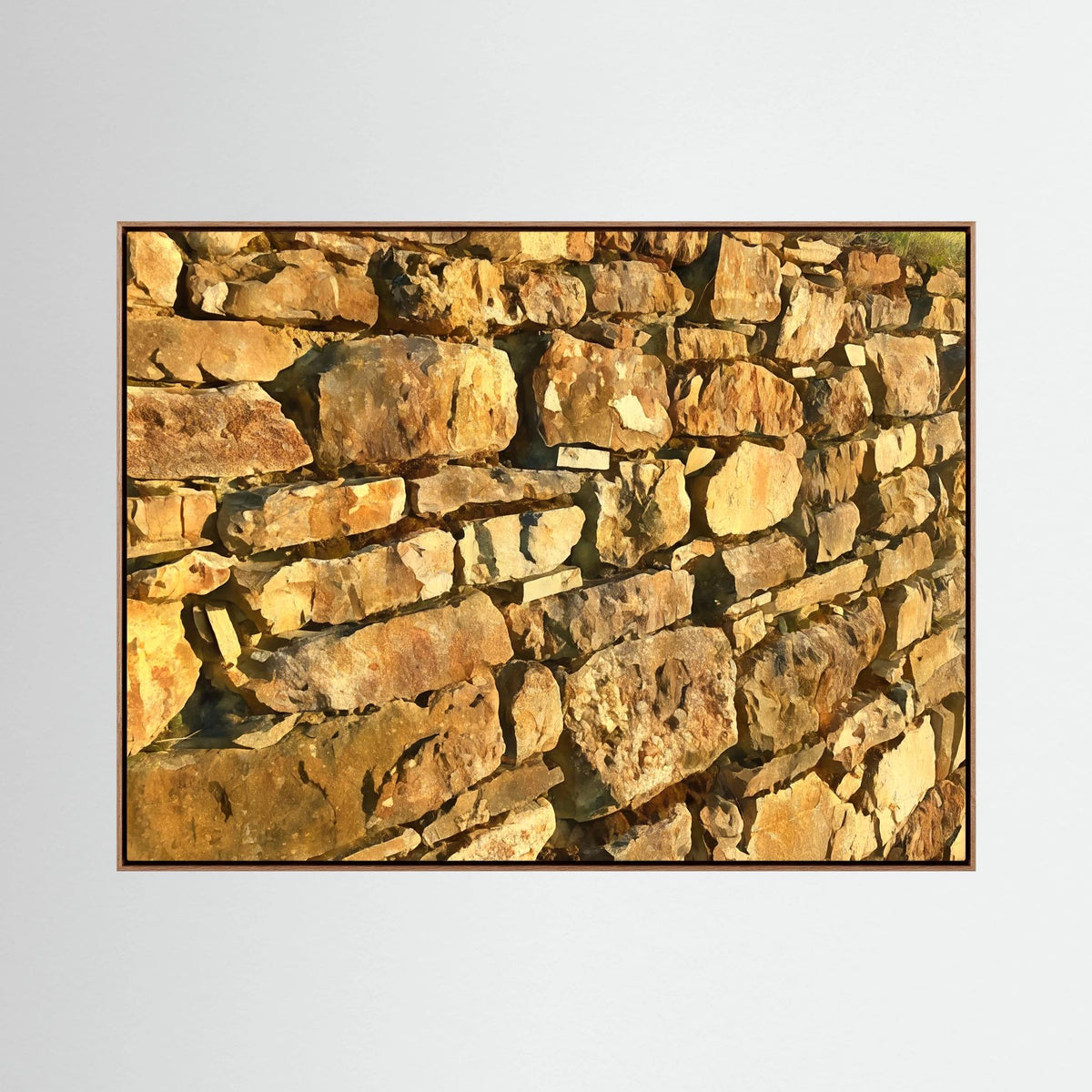 Stone Wall at Sunset