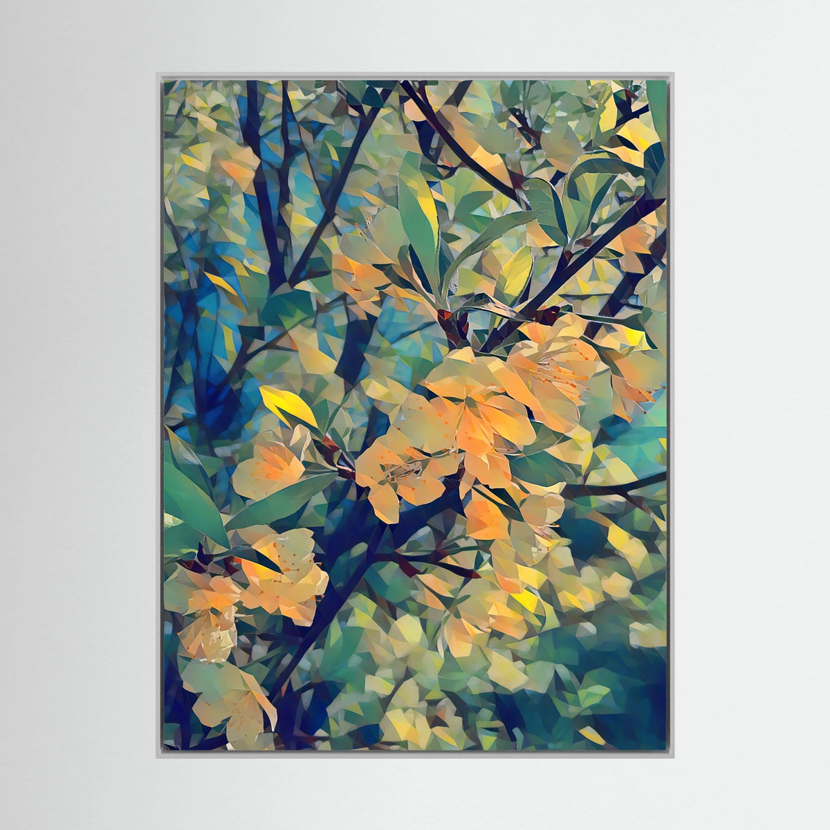 Apple Blossoms, Sunset Light | Poly Art