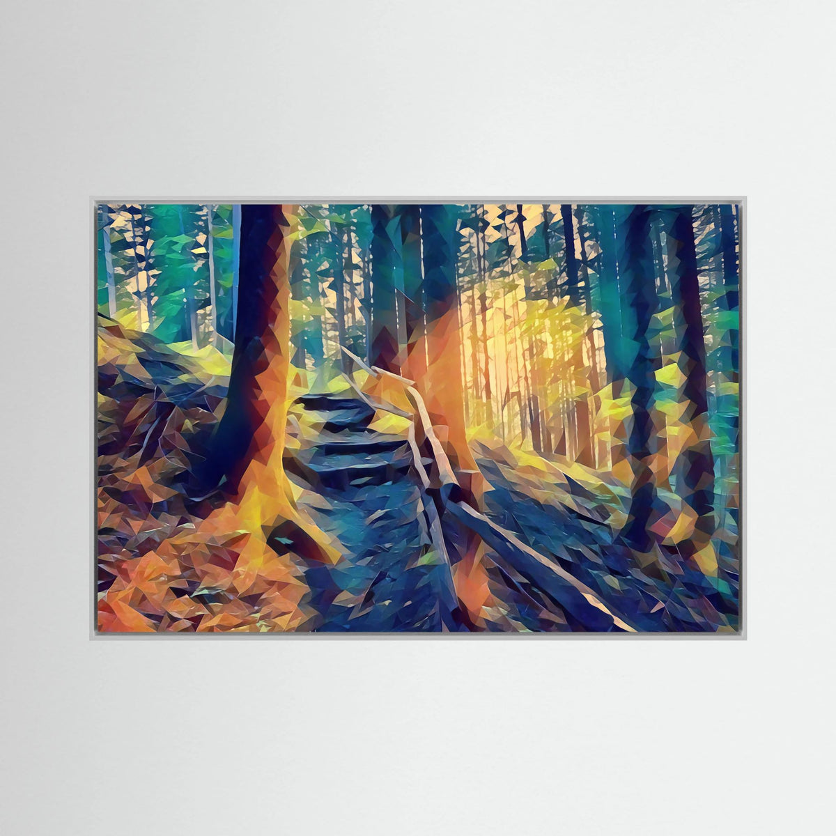 Forest, Golden Path | Poly Art