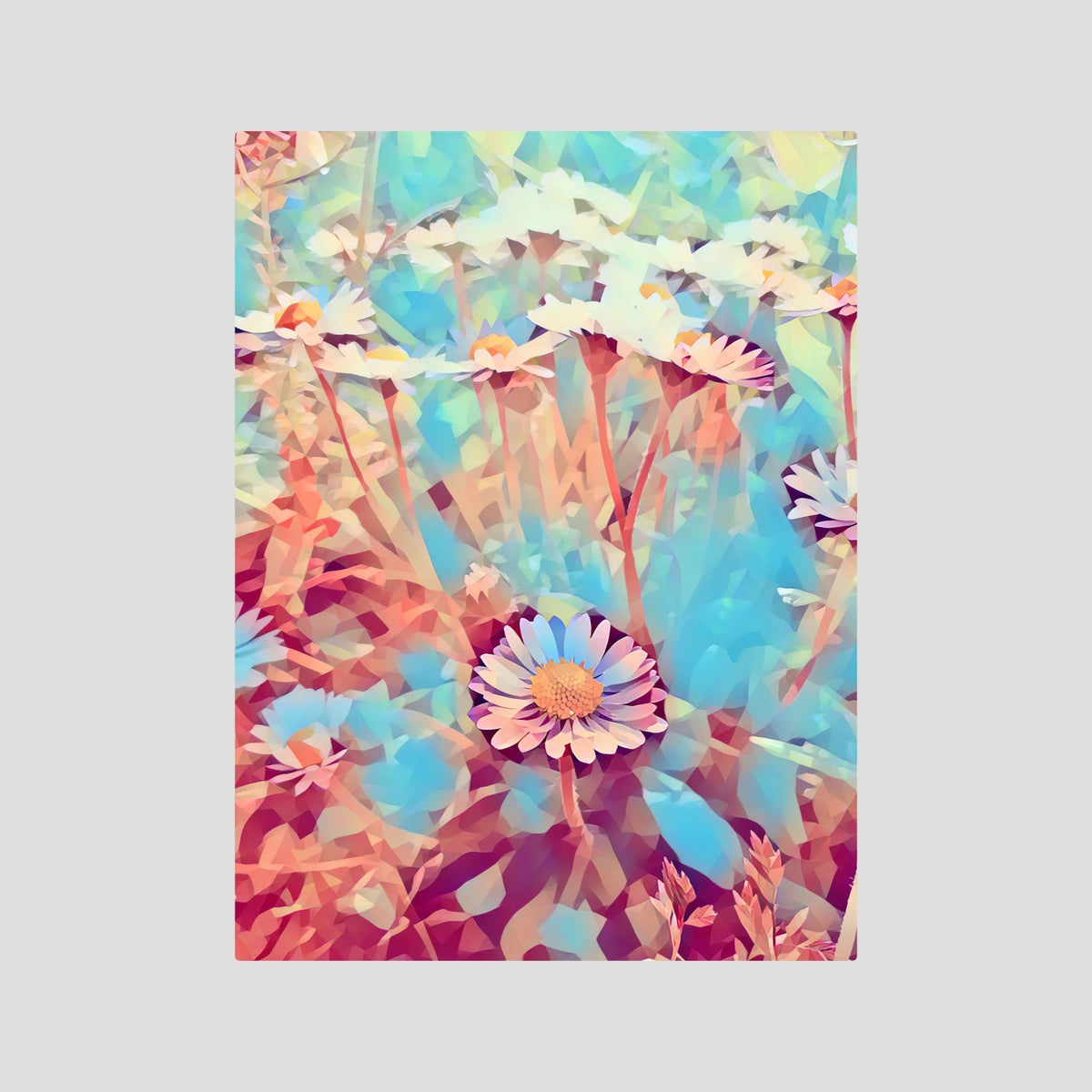 Daisy, Light Blue | Poly Art