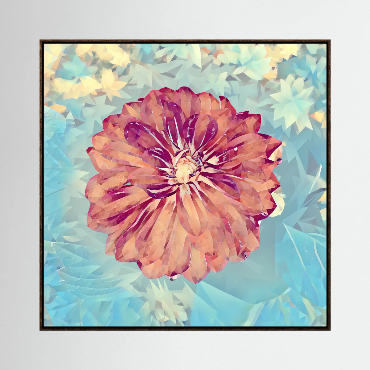 Dahlia, Light Blue | Poly Art