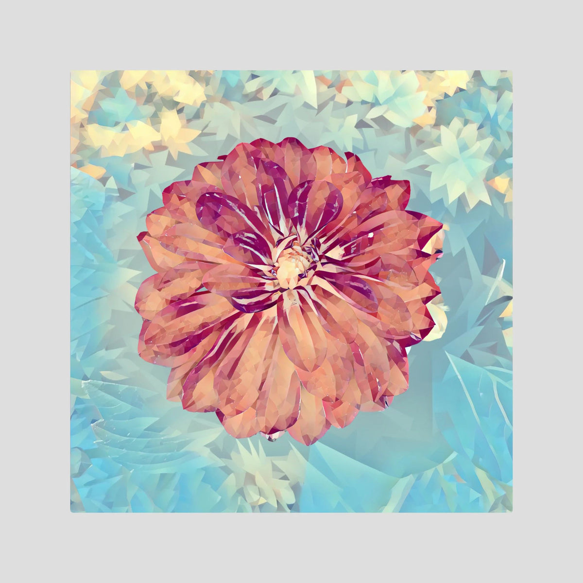 Dahlia, Light Blue | Poly Art