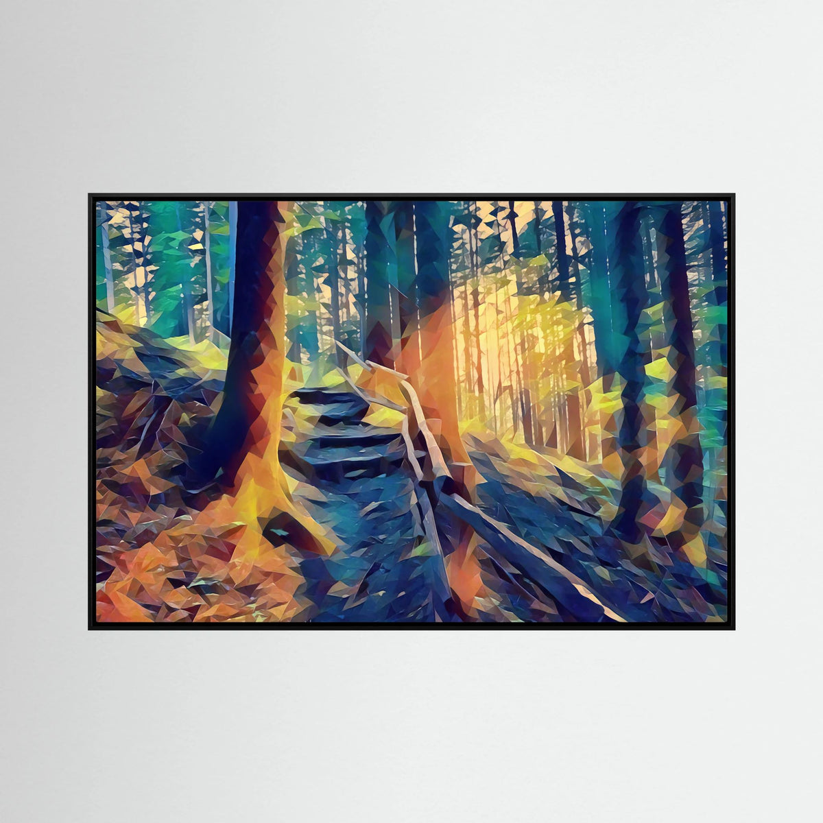 Forest, Golden Path | Poly Art