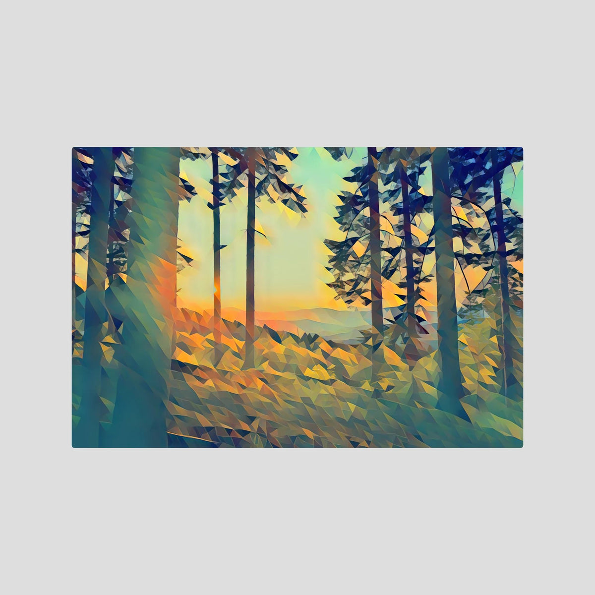 Sunset, Azure | Poly Art
